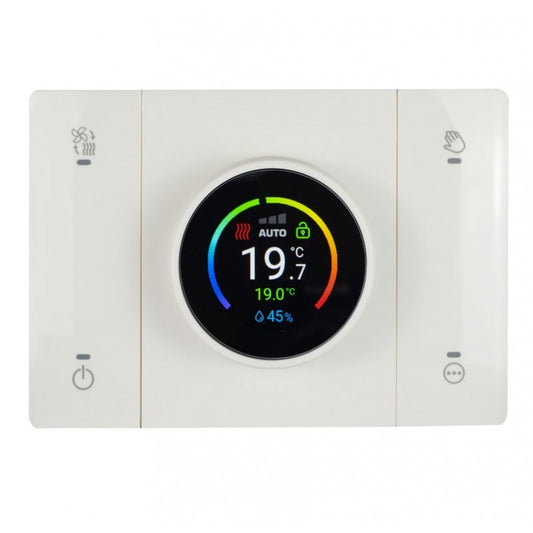WHITEK T44 Cronotermostato WiFi Smart Connesso Rilevatore Umidità Ambiente Bianco
