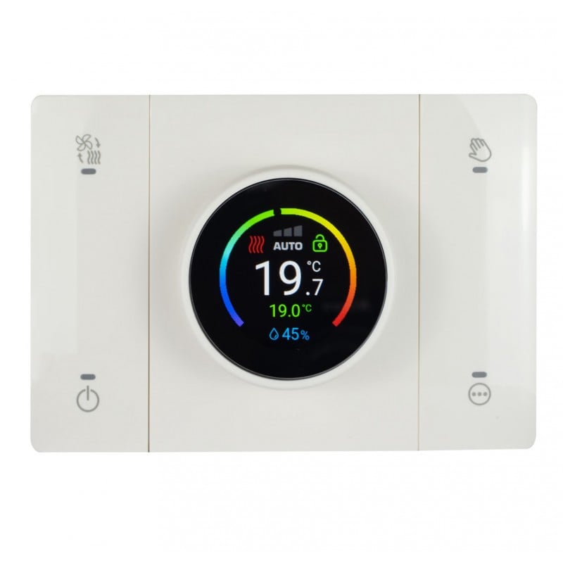 WHITEK T44 Cronotermostato WiFi Smart Connesso Rilevatore Umidit&agrave; Ambiente Bianco