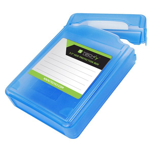 Scatola di Protezione per 1 HDD 3,5'' Azzurro Trasparente