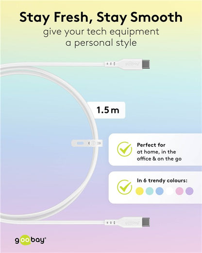 Cavo USB-C Maschio/Maschio USB 2.0 in Silicone 1,5 metri Turchese