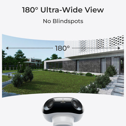 Telecamera di Sicurezza 180&deg; Doppio Obiettivo 8 MP 4K WiFi 6, Serie B740X