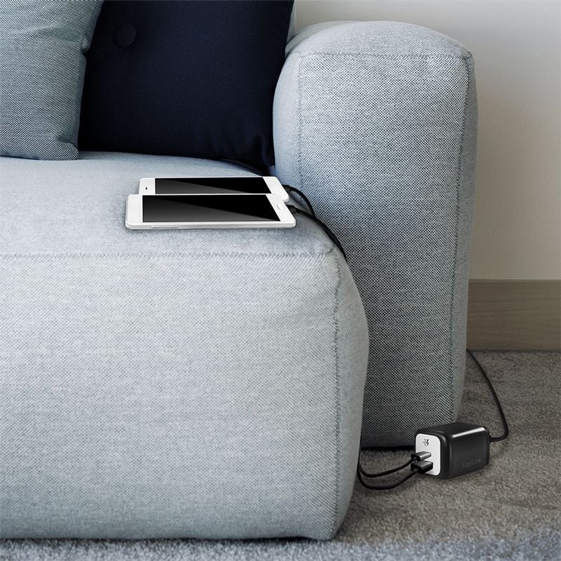 Caricatore Alimentatore GaN 1x USB-C 1x USB-A 30W con Cavo