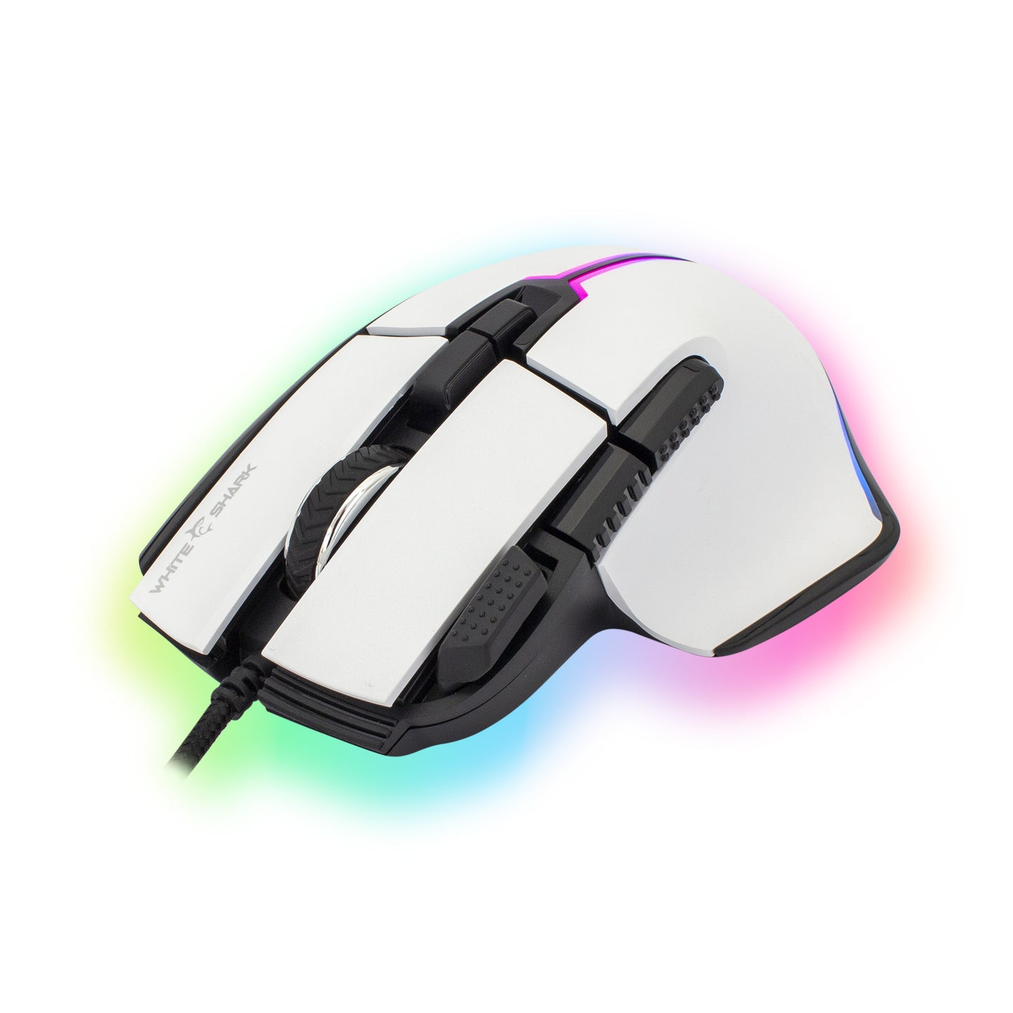 Mouse Ottico USB Gaming 12000 Dpi 9 Tasti Retroilluminazione LED RGB Bianco, MARROK