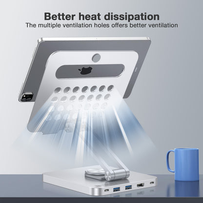 Supporto per Tablet Hub Docking Station USB-C 8 in 1