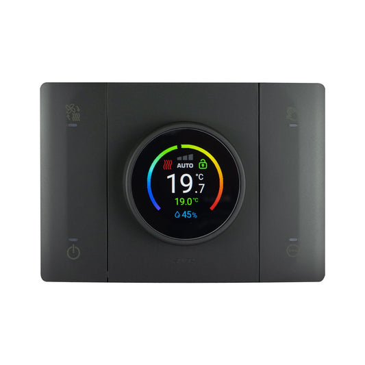 Tekla T44 Cronotermostato WiFi Smart Connesso Rilevatore Umidità Ambiente Grigio