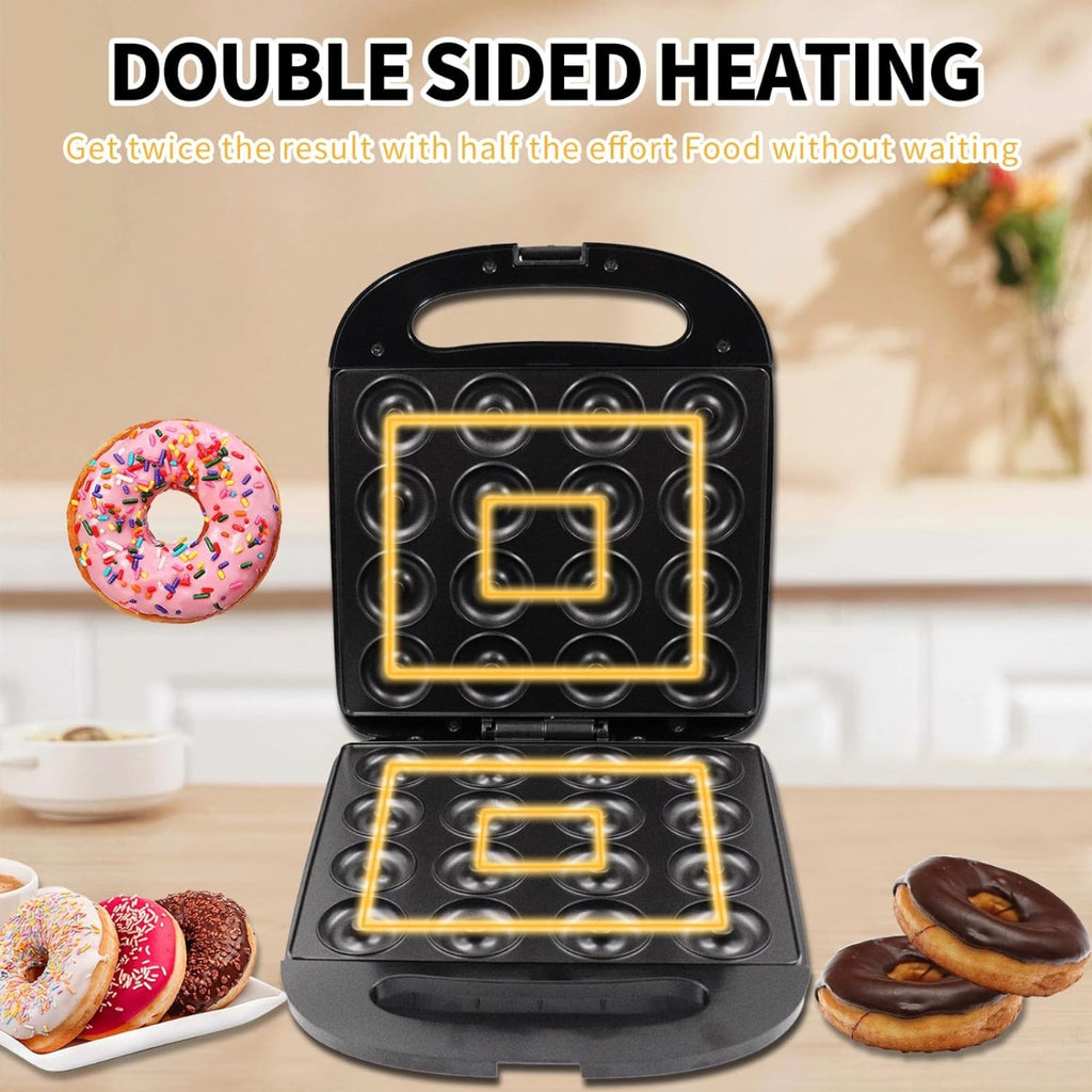 Macchina per ciambelle donut maker 16 mini ciambelle con superficie antiaderente