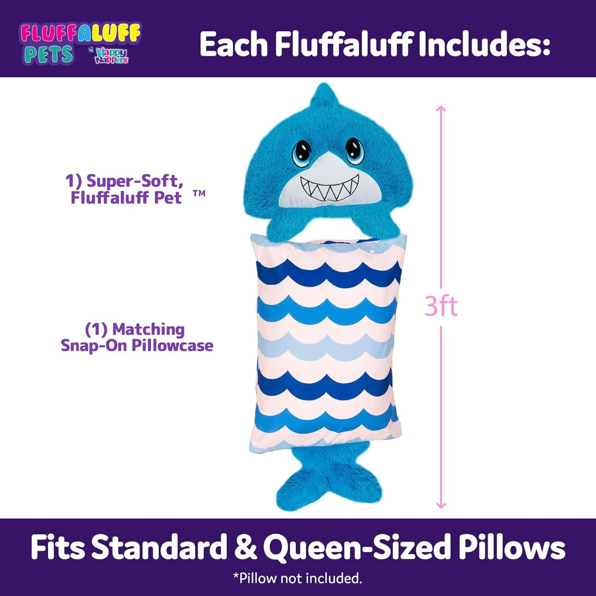 Fluffaluff Pets - Cuscino Giocattolo e Peluche in Uno