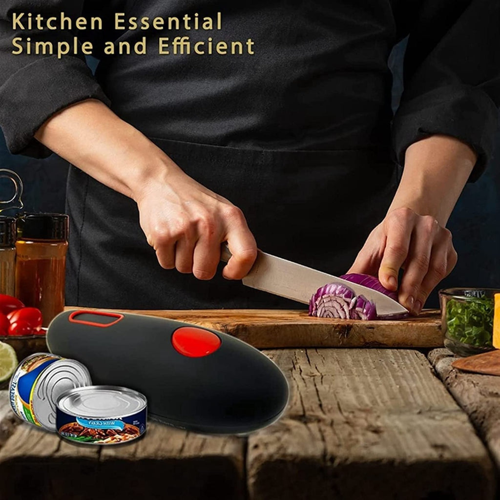 Apriscatole elettrico per cucina apriscatole a batteria portatile con bordo liscio apriscatole automatiche con un solo tocco