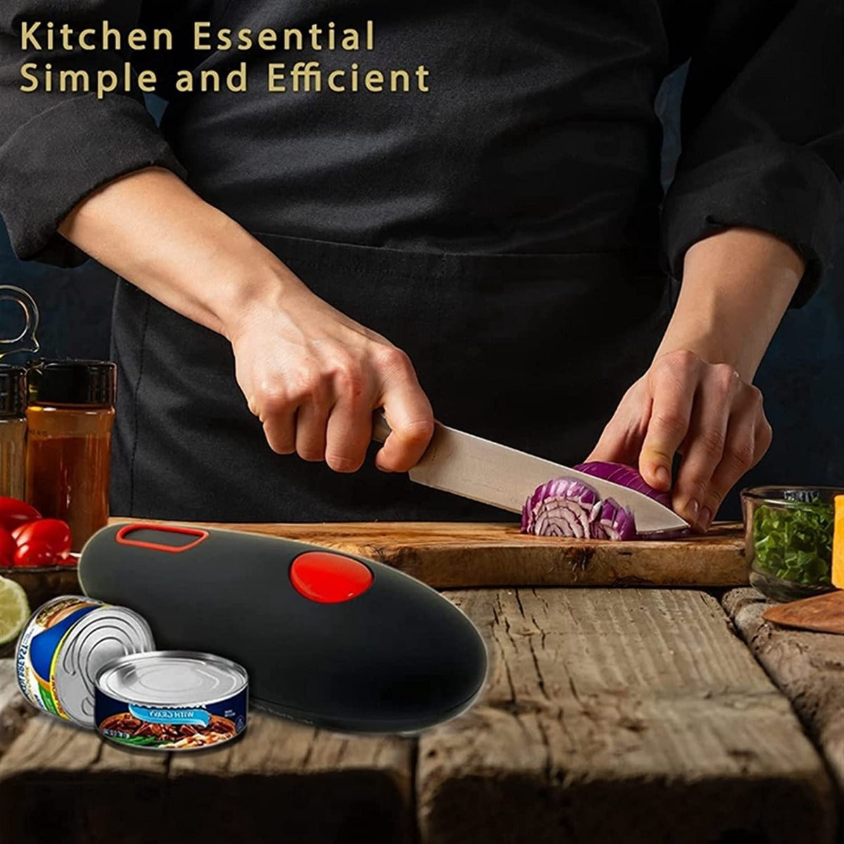 Apriscatole elettrico per cucina apriscatole a batteria portatile con bordo liscio apriscatole automatiche con un solo tocco