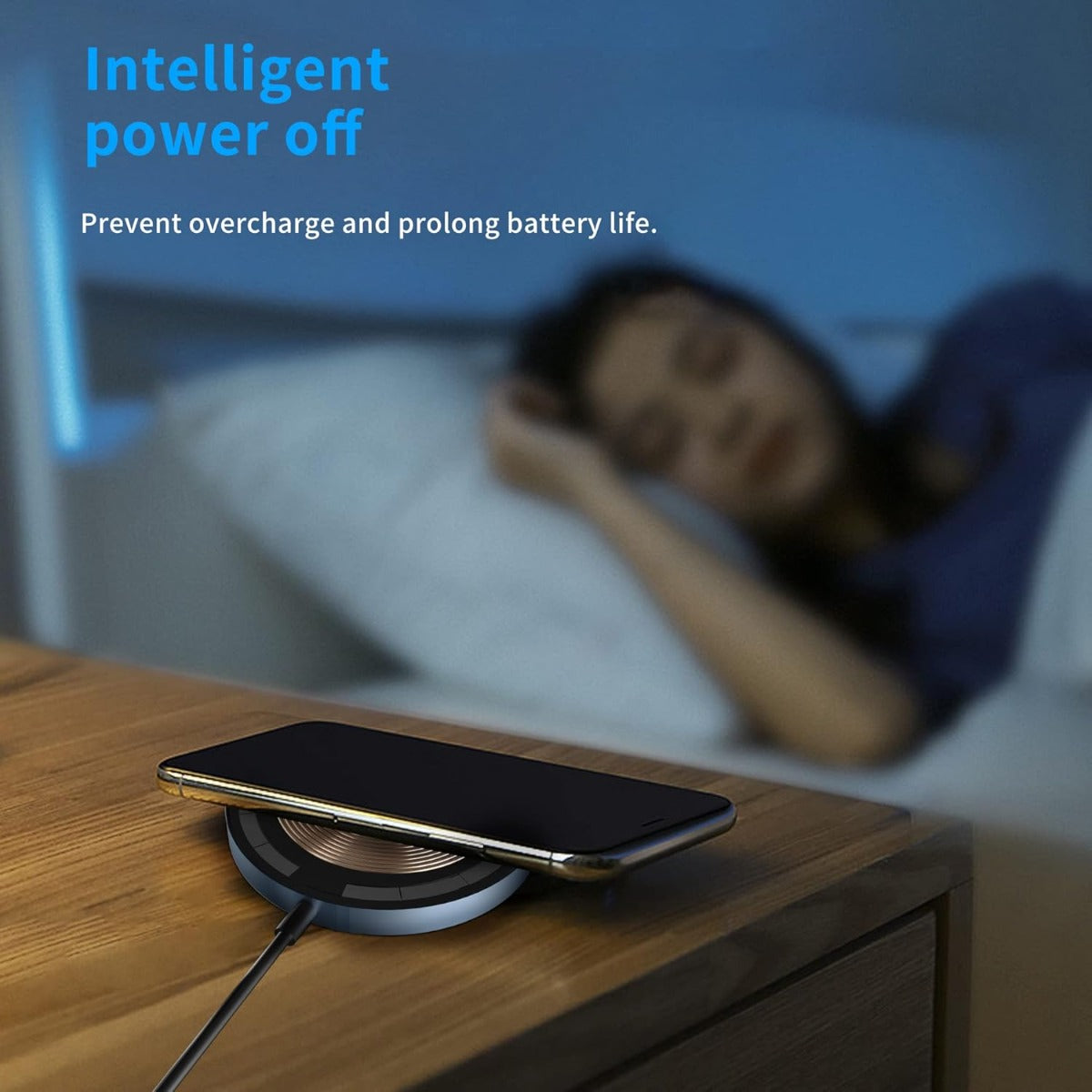 Andowl Q-PD01 - Caricabatterie magnetico wireless da 20W design trasparente e LED