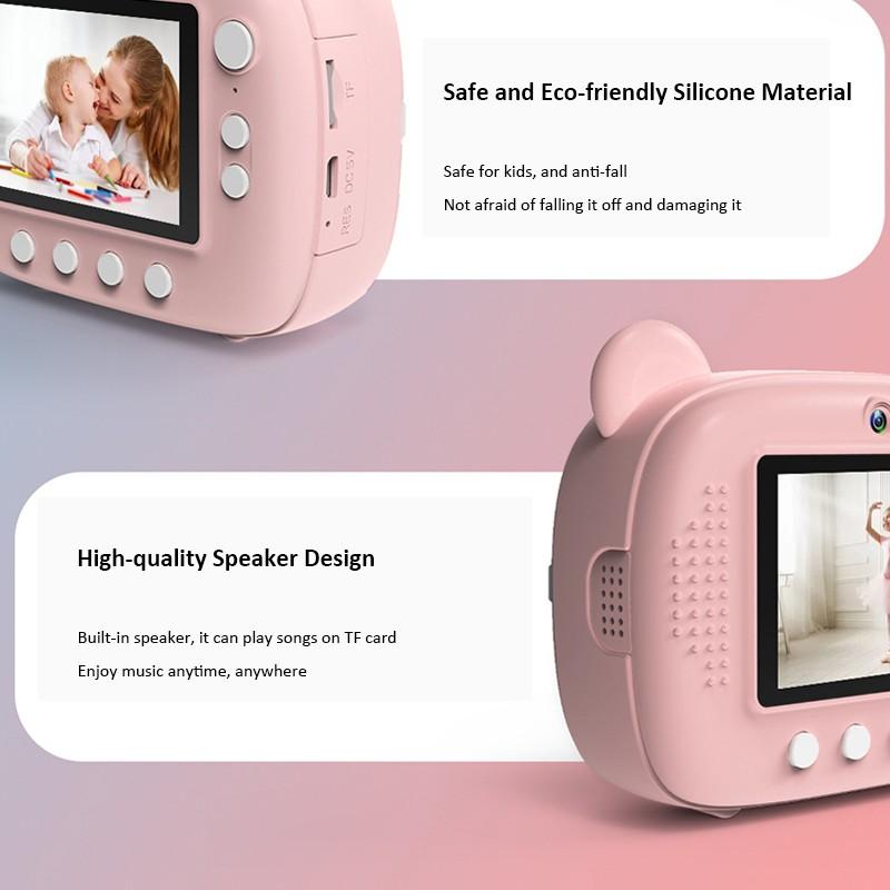 Fotocamera con stampa istantanea per bambini fotocamera per stampa termica fotocamera digitale fotocamera per bambina videocamera per bambini