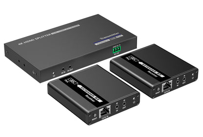 Extender Splitter HDMI 2 vie su Cavo di Rete 70 metri PoC