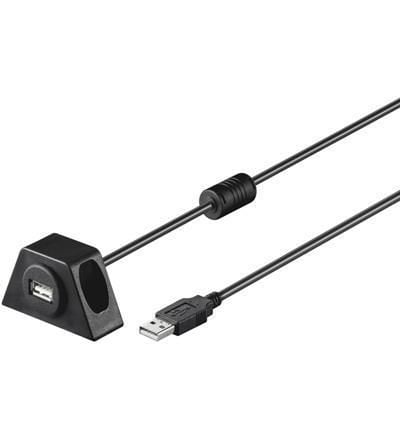Prolunga USB 2.0 fissabile con viti 2 m Nero