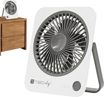 Ventilatore da Scrivania Ultra Sottile Pieghevole e Portatile a 4 Velocità