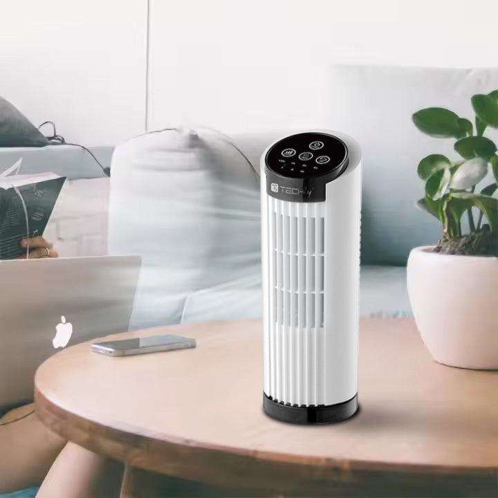 Mini Ventilatore a Torre 13'' 3 Velocità con Interruttore Touch Oscillazione 70° e Timer
