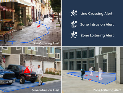 Telecamera Smart PoE 4K Doppio Obiettivo a 180&deg; Visione Notturna a Colori, PCT8MD