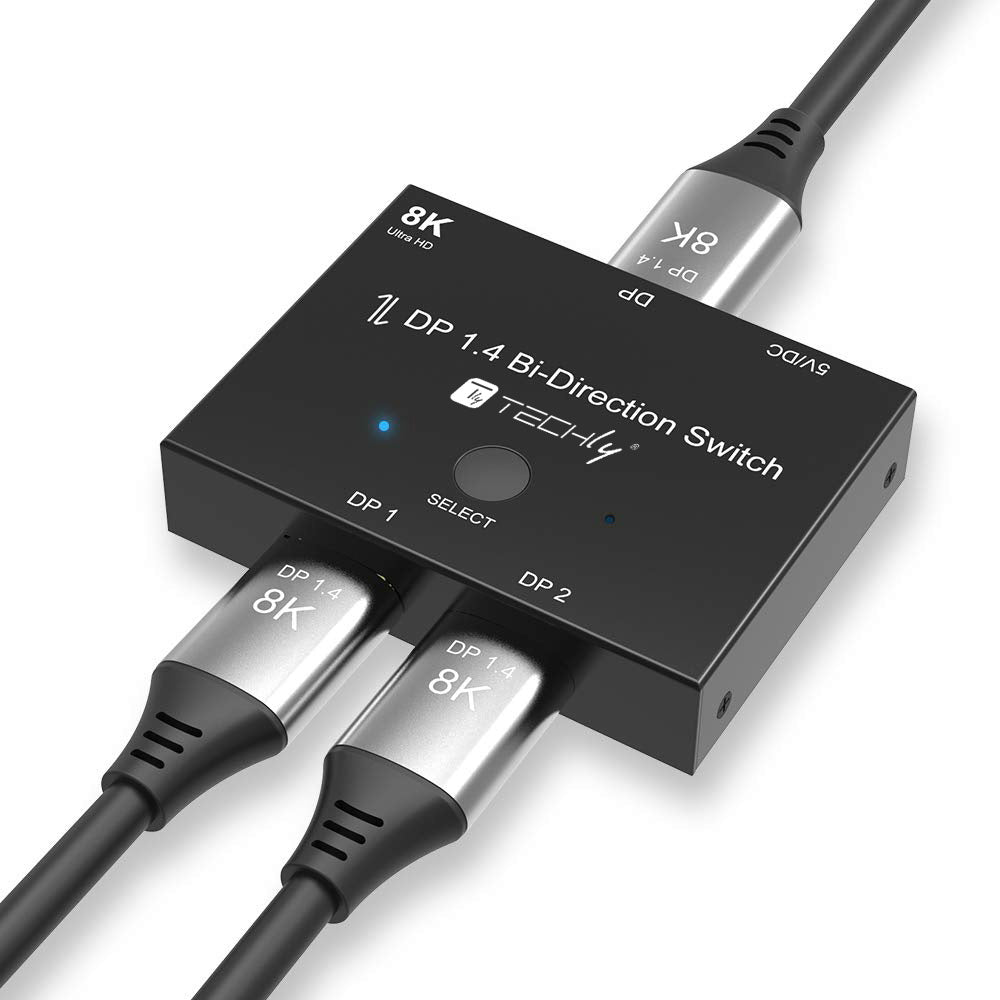 Switch Bidirezionale Convertitore Splitter DisplayPort 8K DP1.4 per Sorgenti Multiple e Display