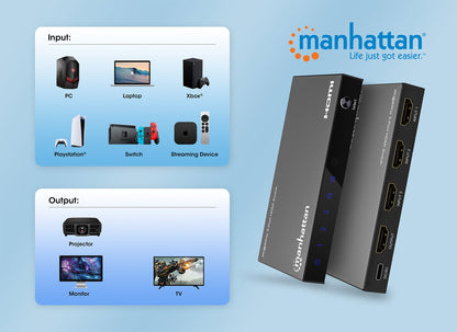 Switch HDMI 4k@60Hz 3 porte