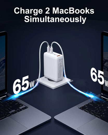 Caricatore Alimentatore GaN 3 porte USB-C e 1 USB-A da Muro 140W
