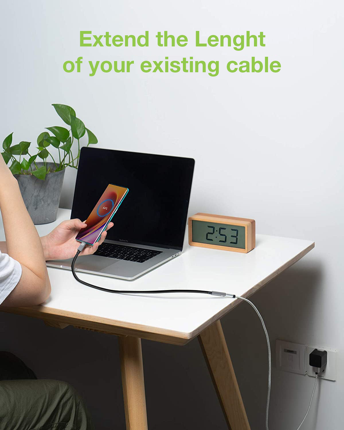 Cavo prolunga USB 3.2 Gen 2 USB-C M/F 1m Nero