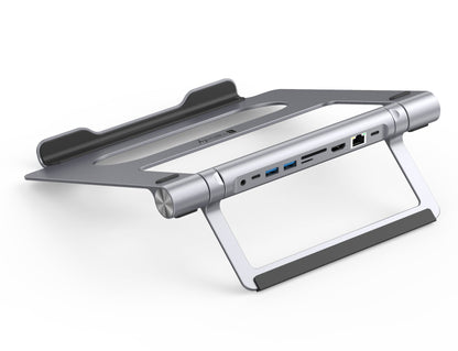 Docking Station USB-C 9 in 1 Hub USB3.1 Stand per Notebook Pieghevole