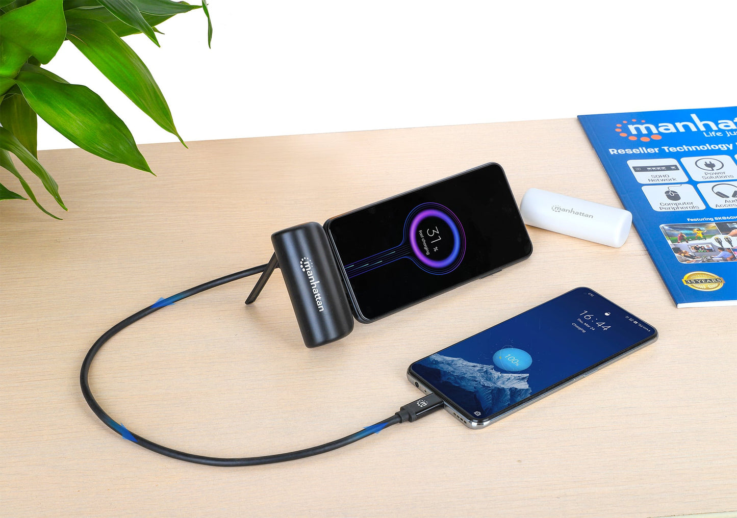 Power Bank PD 5000 mAh con Presa USB-C Integrata 20W Bianco