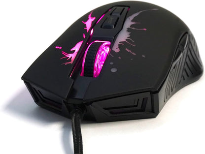 Mouse Ottico USB Gaming 7200 Dpi Retroilluminazione LED RGB
