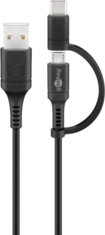 Cavo USB A / Micro B con Adattatore USB-C