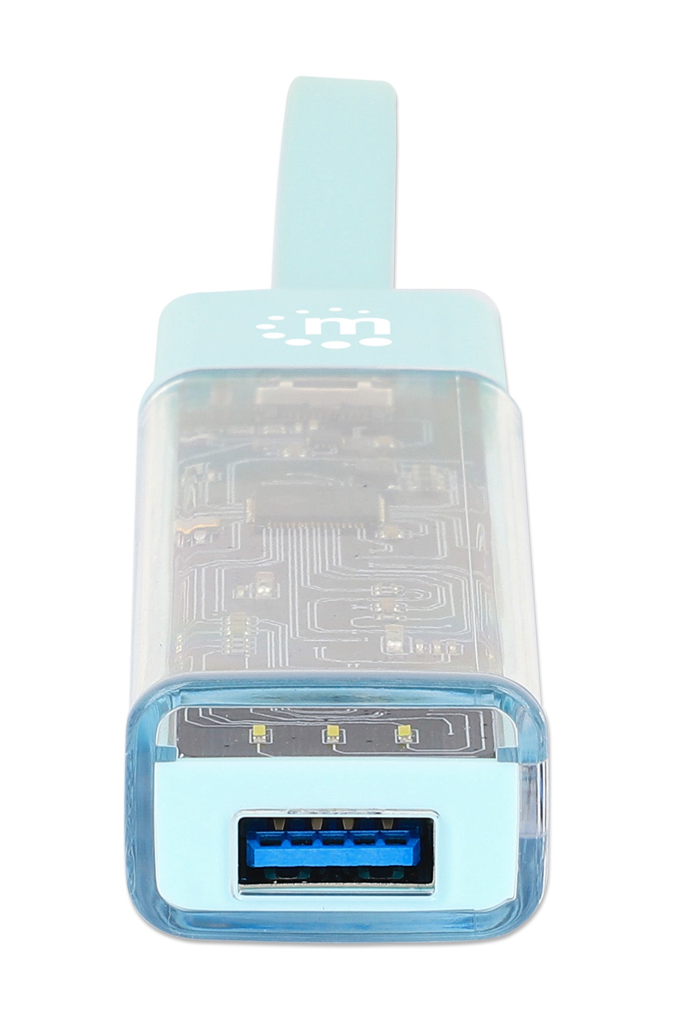 Hub Combo USB 3.2 USB-C e USB-A 4 Porte Verde Trasparente