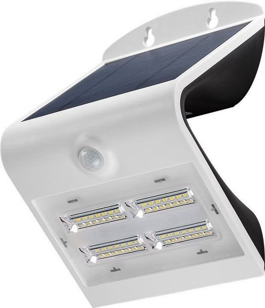 Lampada LED Solare a Muro 3,2W IP65 Sensore di Movimento Bianco