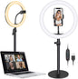 Luce LED Anello 25cm Regolazione Luminosit&agrave; Stand Smartphone