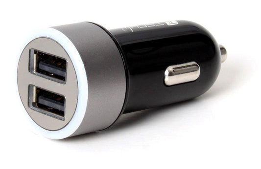 Caricatore da Auto Universale 2 Porte USB con Uscita 4,8A Nero