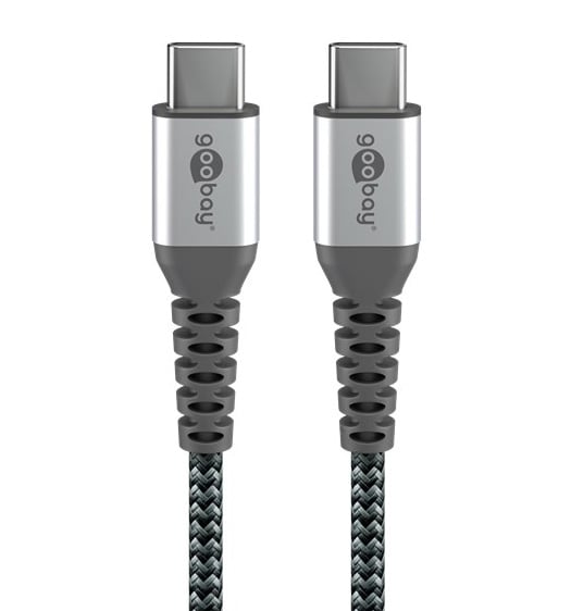 Cavo Tessile USB-C™ Maschio/USB-C™ Maschio 1 m Grigio