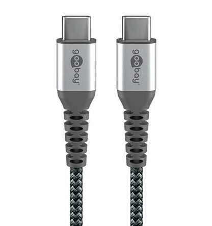Cavo Tessile USB-C Maschio/USB-C Maschio 1 m Grigio