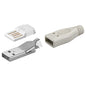 Connettore USB 2.0 da Assemblare USB-A/M a Saldare Grigio