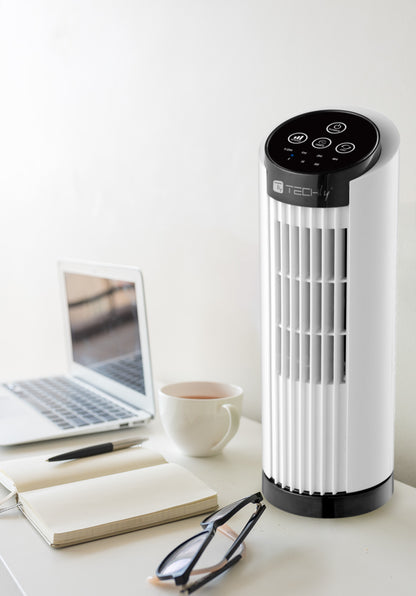 Mini Ventilatore a Torre 13'' 3 Velocità con Interruttore Touch Oscillazione 70° e Timer