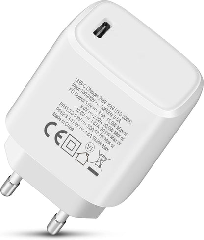Caricatore Alimentatore GaN USB-C da Muro 20W