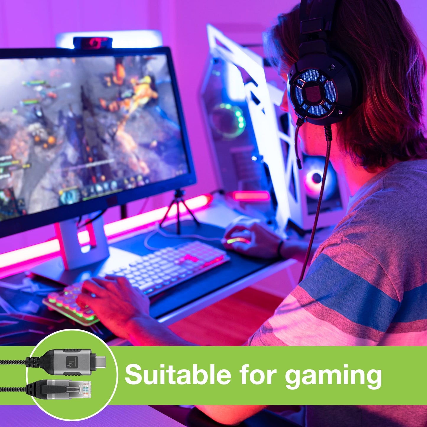 Cavo USB-C Maschio a Ethernet RJ45 Maschio 3 metri