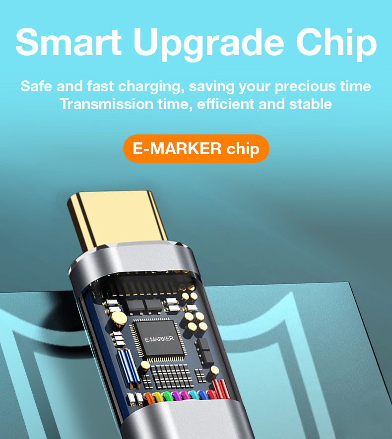 Cavo USB 3.2 Gen 2x2 USB-C M/M E-Mark 1m 4K Nero