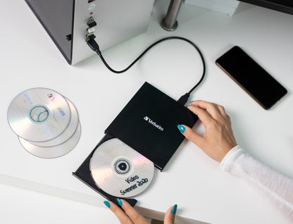 Lettore CD/DVD Esterno Slim USB 3.2 Gen1 con Porta USB-C