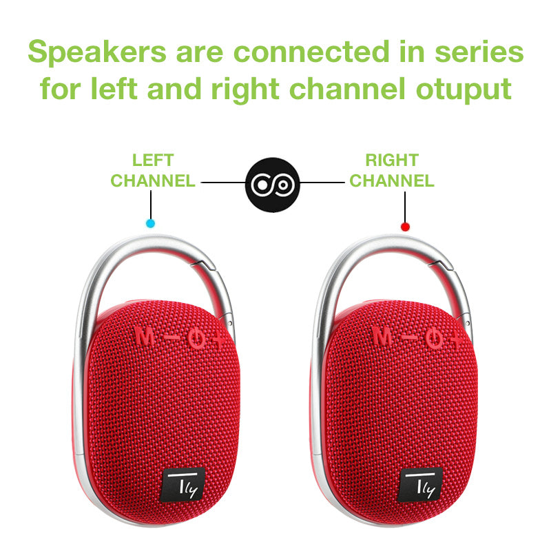 Mini Altoparlante Wireless BT V5.3 Speaker Luce LED Vivavoce TF USB Rosso