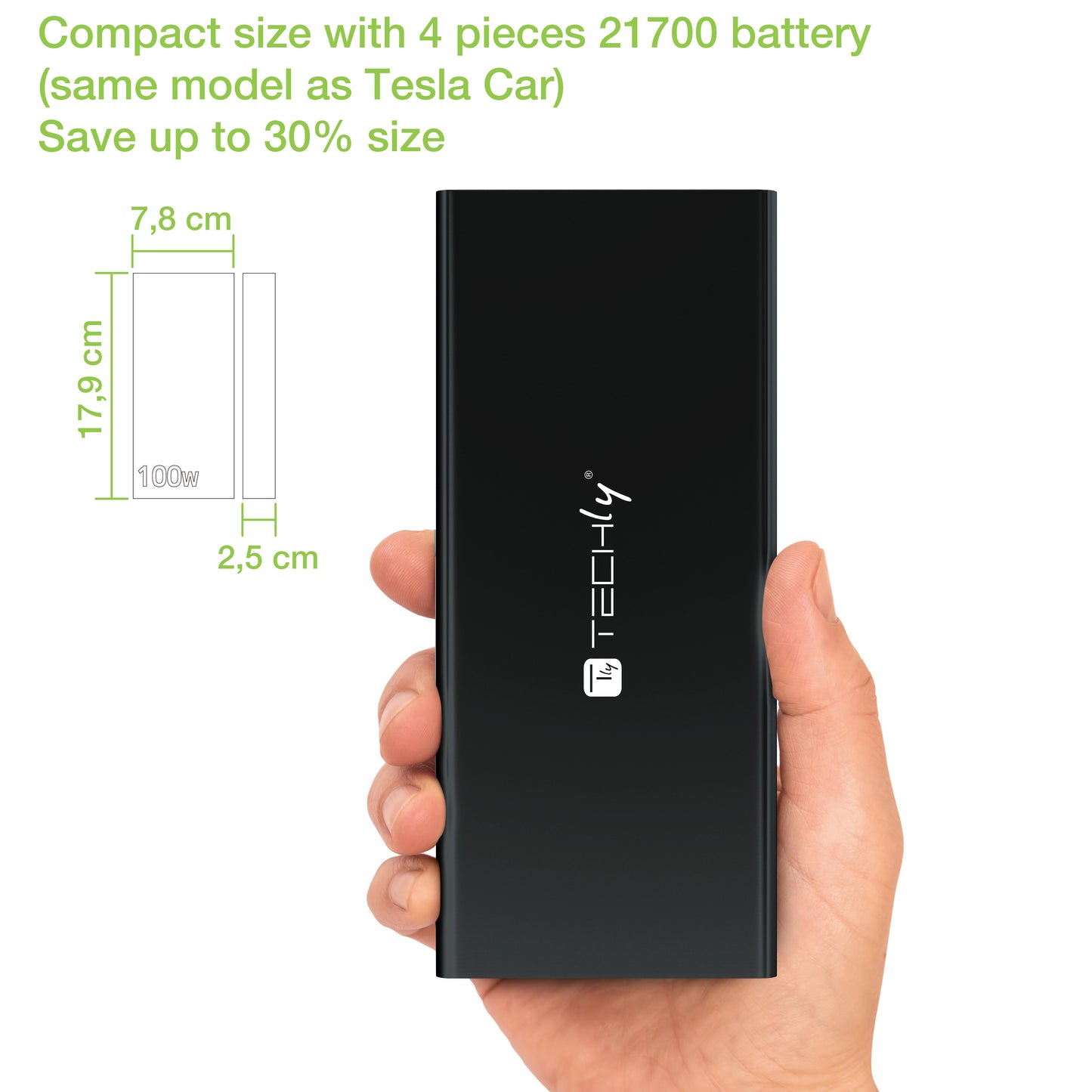 Power Bank Smartphone 30000 mAh 100W USB-C 4 Porte Output