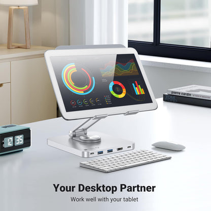 Supporto per Tablet Hub Docking Station USB-C 8 in 1