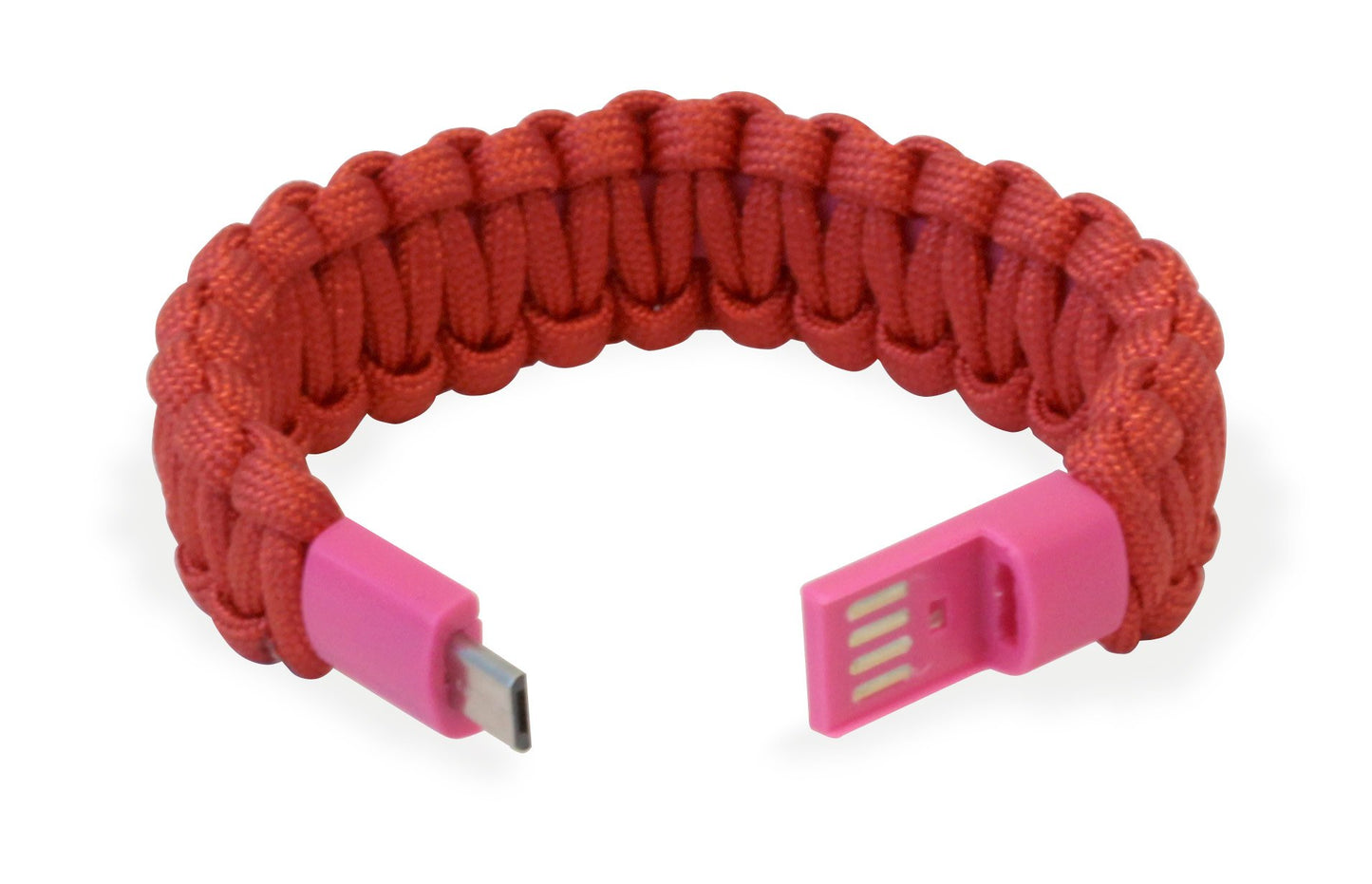 Bracciale Paracord con Micro USB Rosso