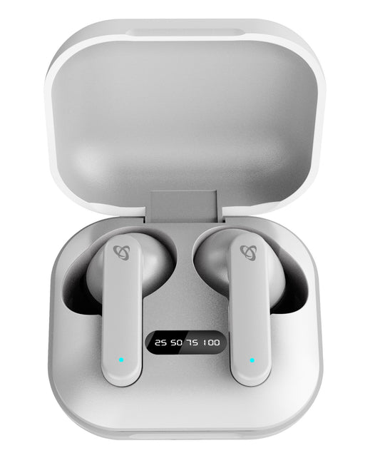 Auricolari Bluetooth v5.1 con Custodia di Ricarica Bianco