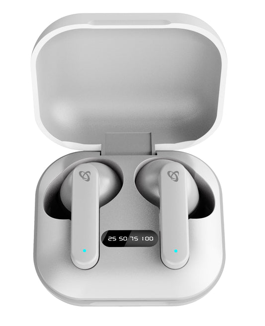 Auricolari Bluetooth v5.1 con Custodia di Ricarica Bianco