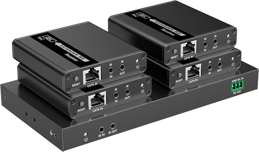 Extender Splitter HDMI 4 vie su Cavo di Rete 70 metri PoC