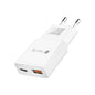 Caricatore Alimentatore USB-C 20W e USB-A QC da Muro