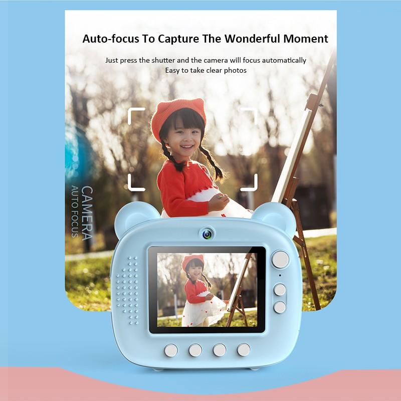 Fotocamera con stampa istantanea per bambini fotocamera per stampa termica fotocamera digitale fotocamera per bambina videocamera per bambini