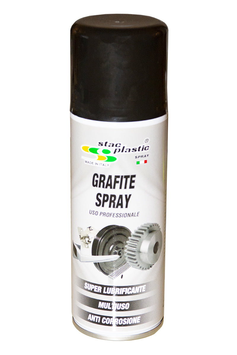 SPRAY LUBRIFICANTE GRAFITE MULTIUSO ANTI CORROSIONE SENZA OLIO 200ML
